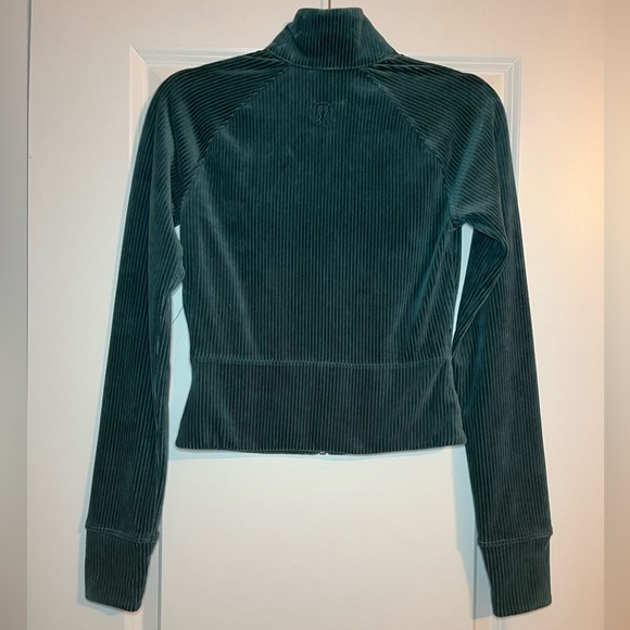 Lululemon Scuba Track Jacket *Velvet Cord in Storm Teal Size 2 - Picture 8 of 9